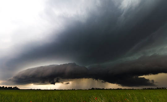 Cumulonimbus: heavy rain and thunder on the horizon.