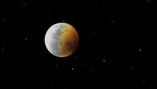 Eclipsed Moon and Stars