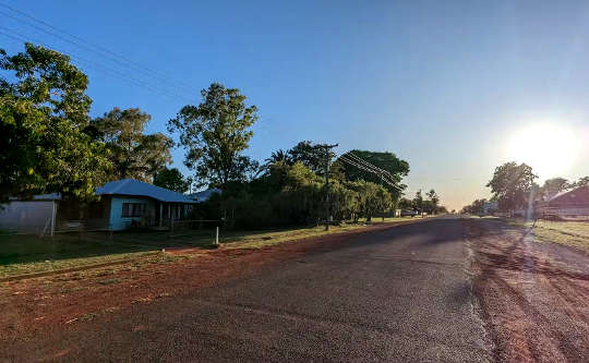 quiet street in a rural community