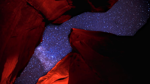 low angle photo of mountains during nighttime