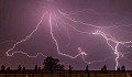 lightning forming a silhouette